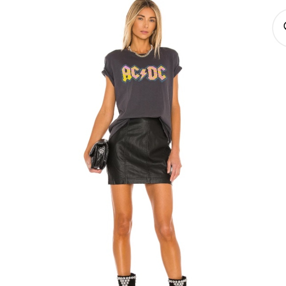 Free people leather skirt